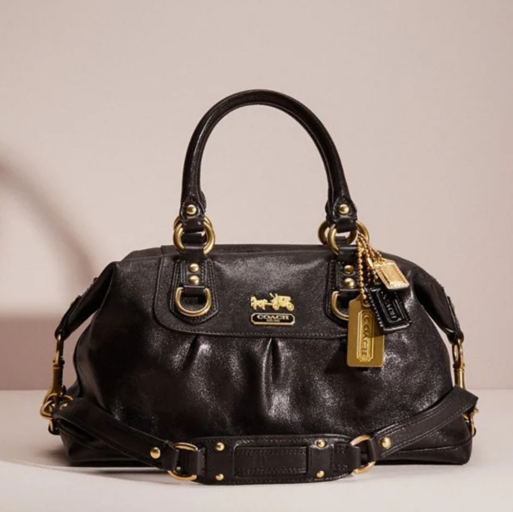 Coach | Bags | Authentic Coach Madison Black Leather Large Sabrina